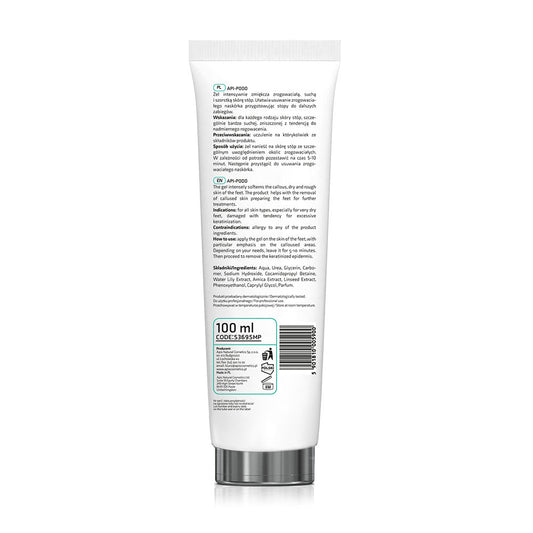 Apis API-PODO Softening Foot Gel with 30% Urea - Intensively softens and smooths rough, dry feet | 100ml