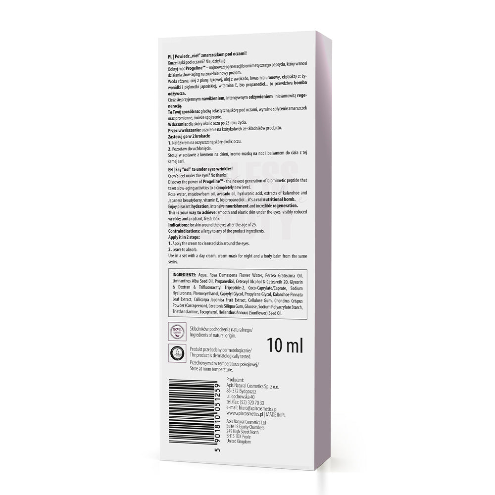 Apis Ageless Beauty Anti-Ageing Eye Cream | Progeline Biostimulating | 10 ml