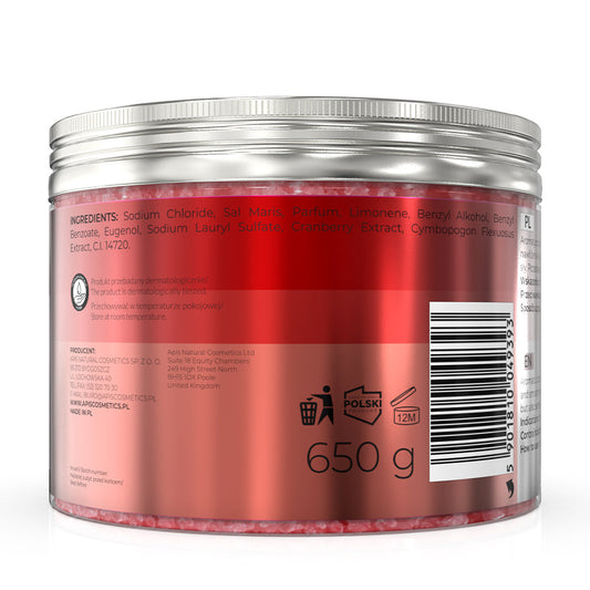 Apis CRANBERRY VITALITY Revitalising Bath Salt with Cranberry and Lemongrass | 650g