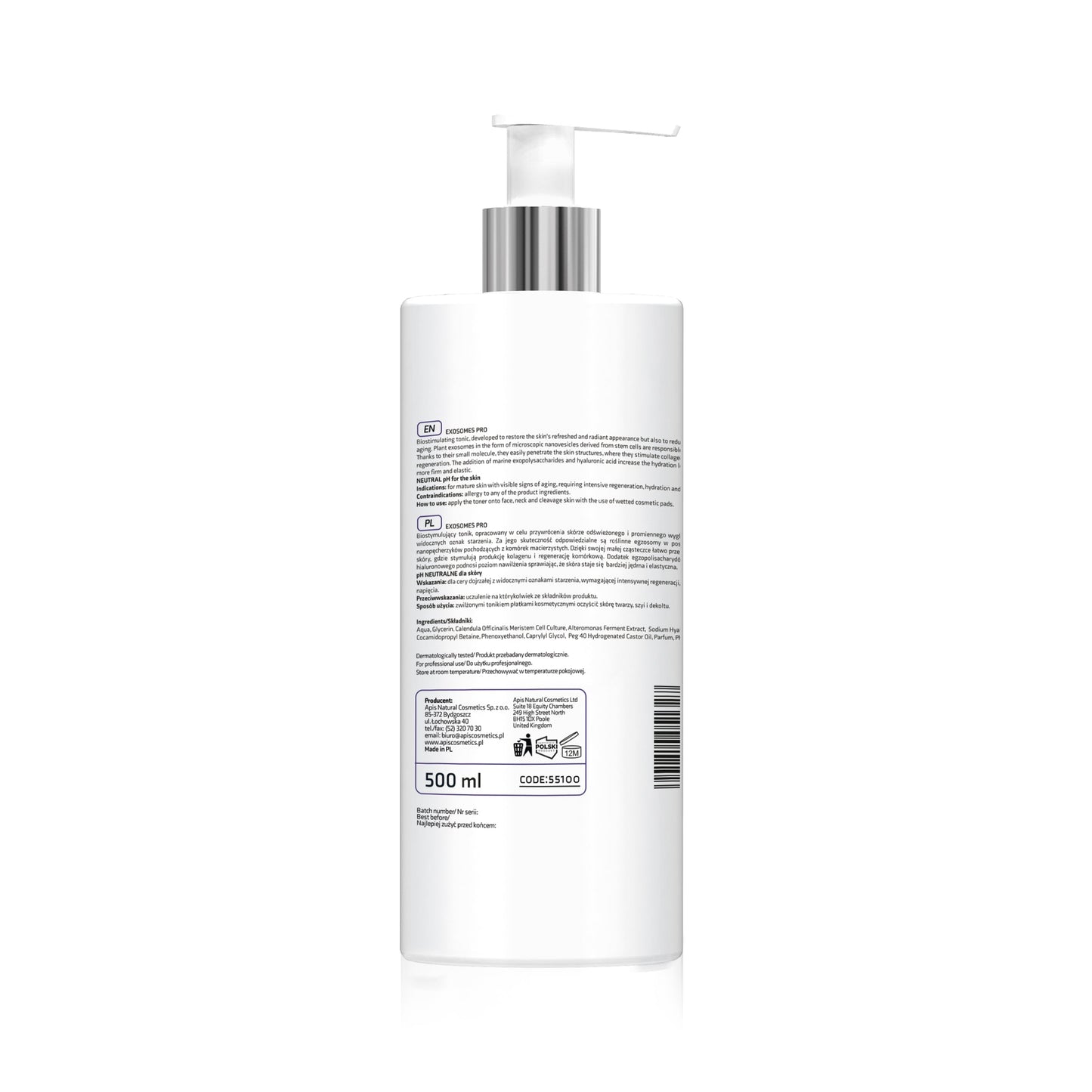 Apis EXOSOMES PRO Biostimulating Toner with Plant Exosomes | 500ml
