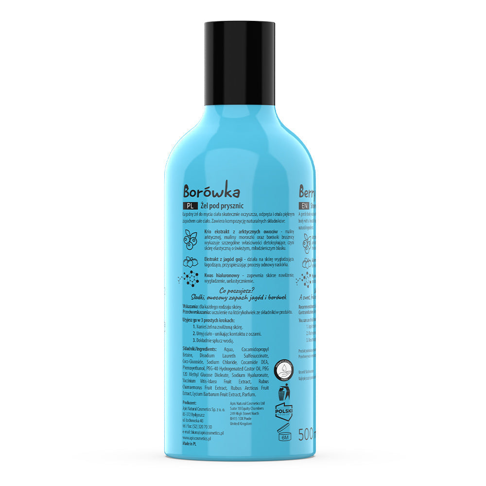 Apis Fruit Shot Blueberry Shower Gel | 500 ml