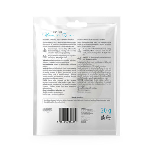 Apis Intensely Moisturising 4D Hyaluronic Sheet Mask | 20 g
