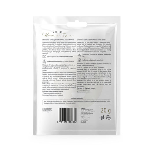 Apis Lifting & Tensing Sheet Mask with SNAP‑8 Peptide | 20 g