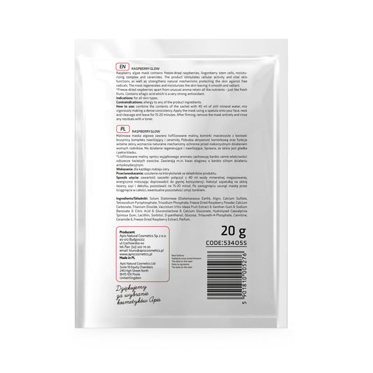 Apis Raspberry Glow Algae Mask with Freeze‑Dried Raspberries | 20 g