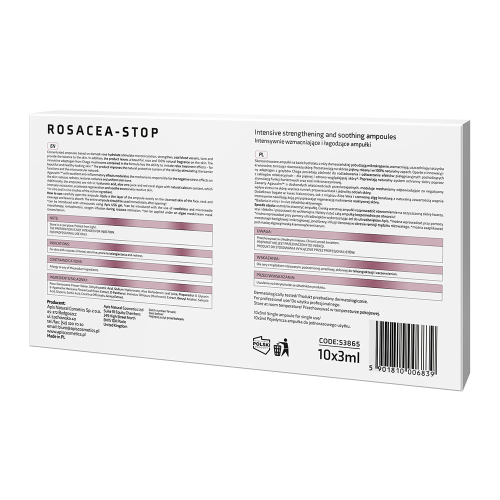Apis Rosacea-Stop Strengthening & Soothing Ampoules | 10x3ml