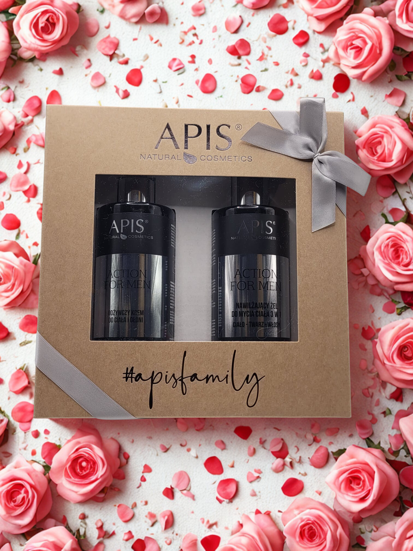 Apis Action for Men Christmas Set | 3-in-1 Gel 300 ml & Moisturising Cream 300 ml