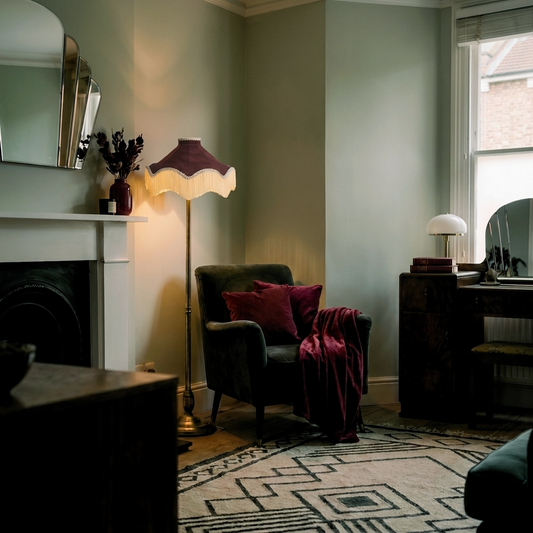 The Daisy Moiré Lampshade – Aubergine