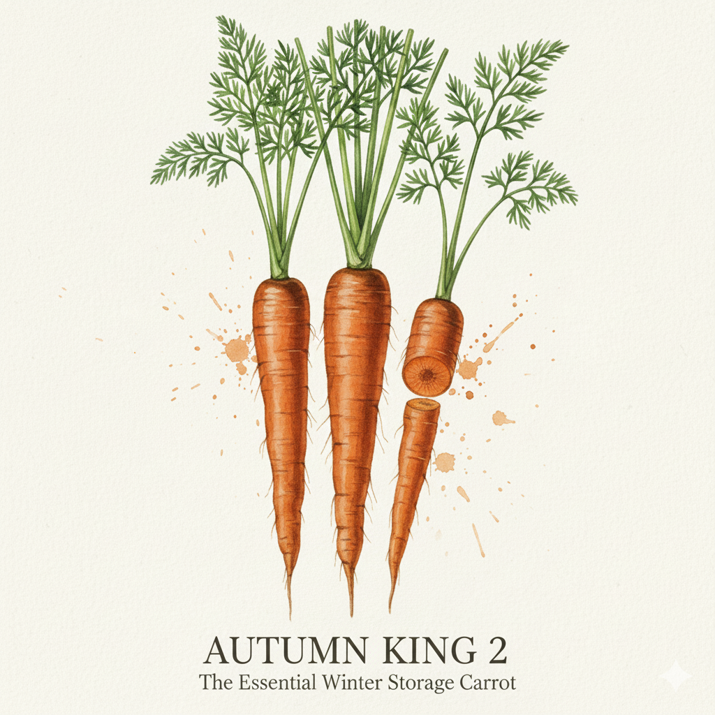 Carrot Seeds - Autumn King 2 - RHS Award Maincrop (2000 Seeds)