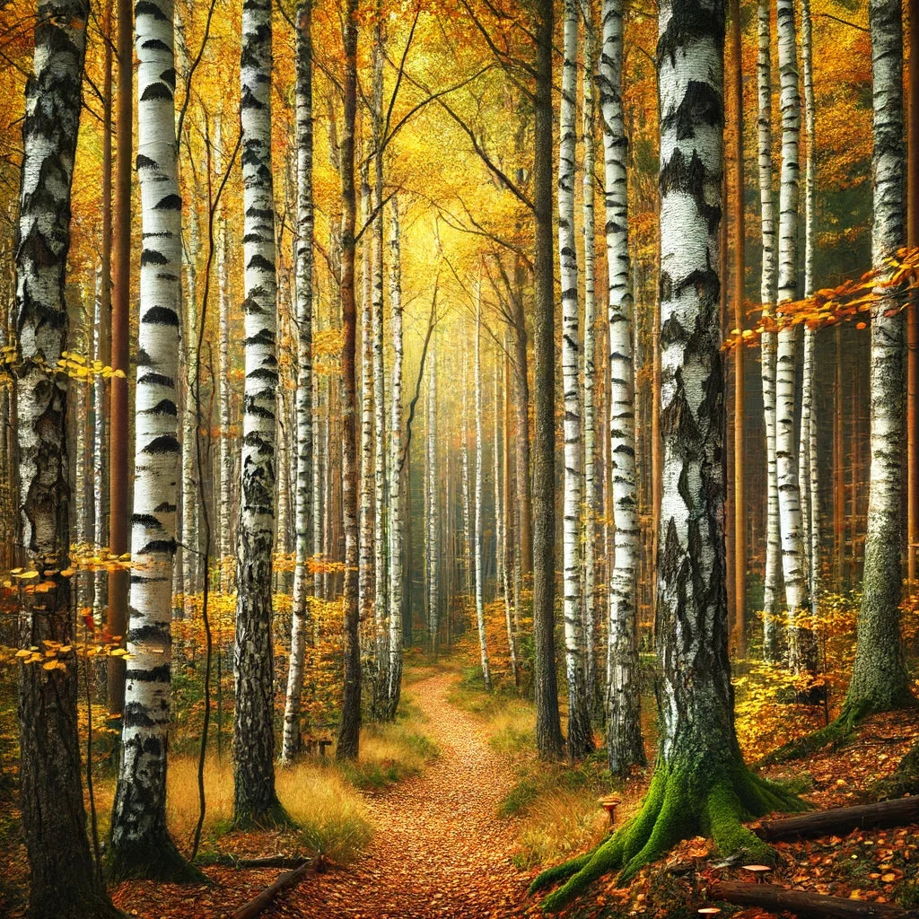 Autumn Birch Forest Canvas