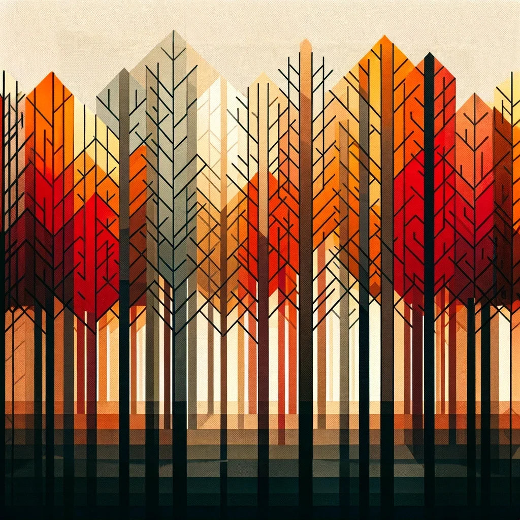 Autumn Geometry Canvas
