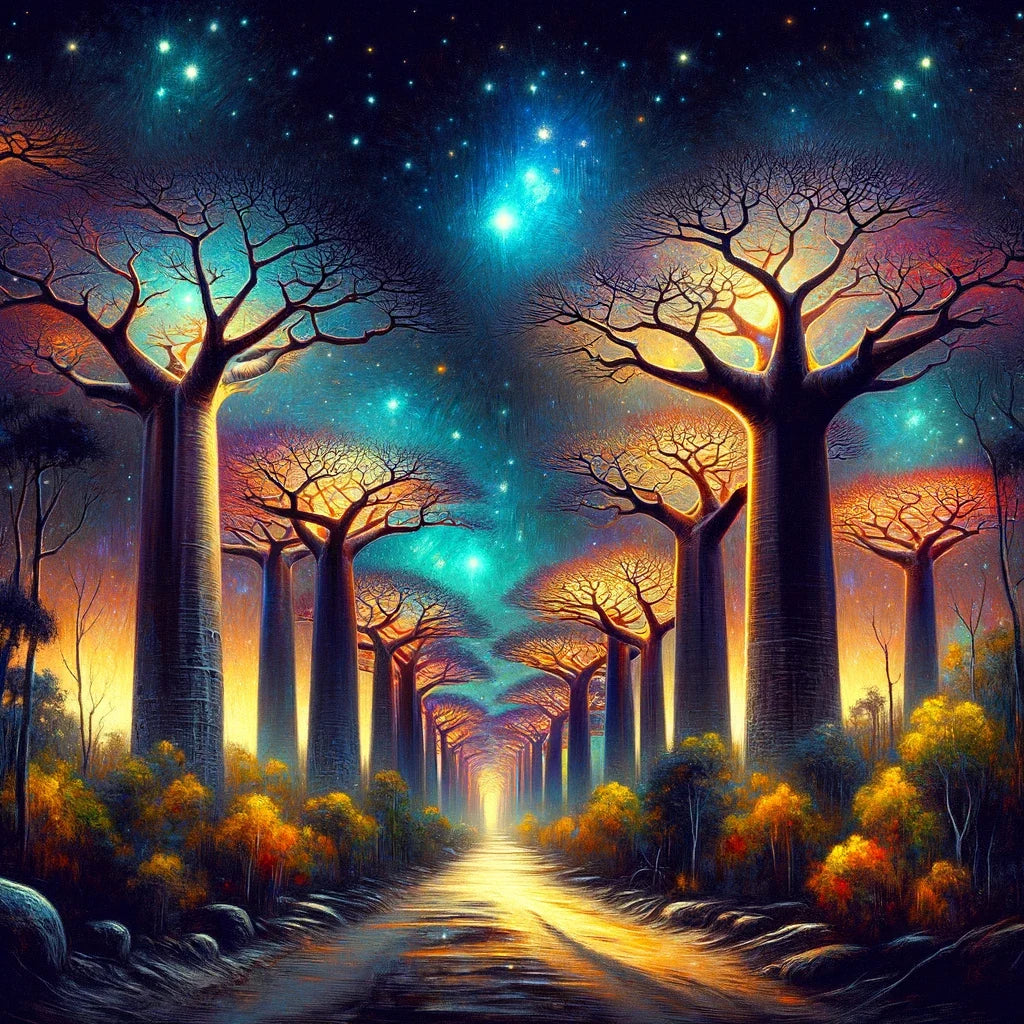 Avenue of the Baobabs Mystique Canvas