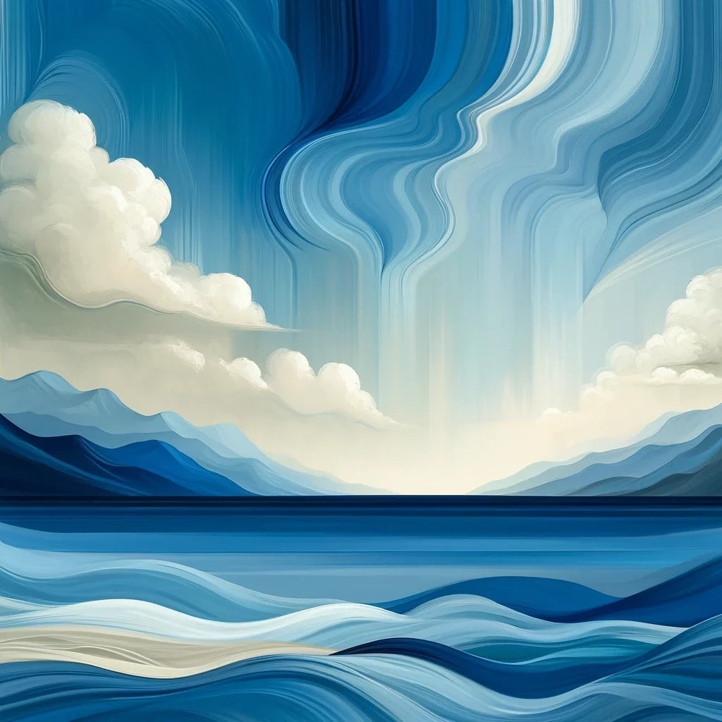 Azure Depths Cotton Cushion
