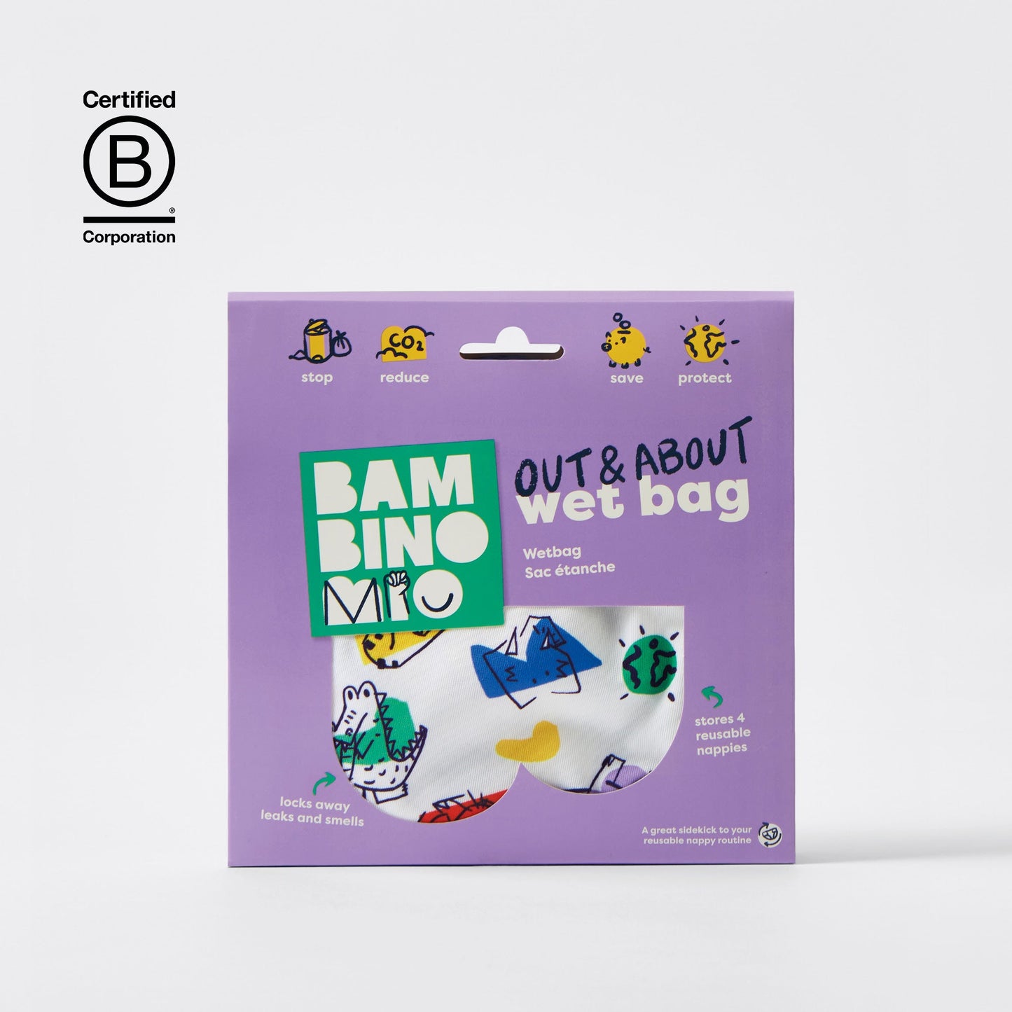 Out & About Wet Nappy Bag in Brave