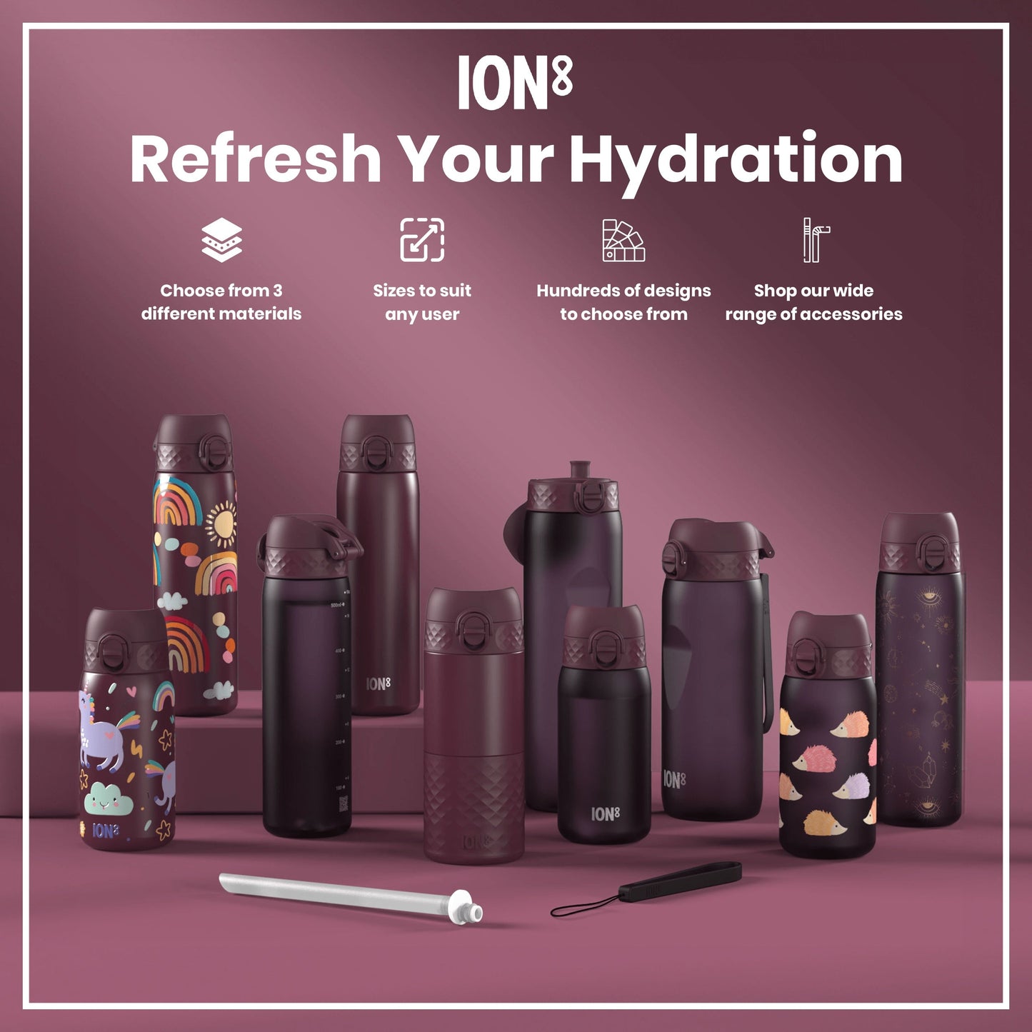 Insulated Steel, Travel Mug, Blackberry, 360ml
