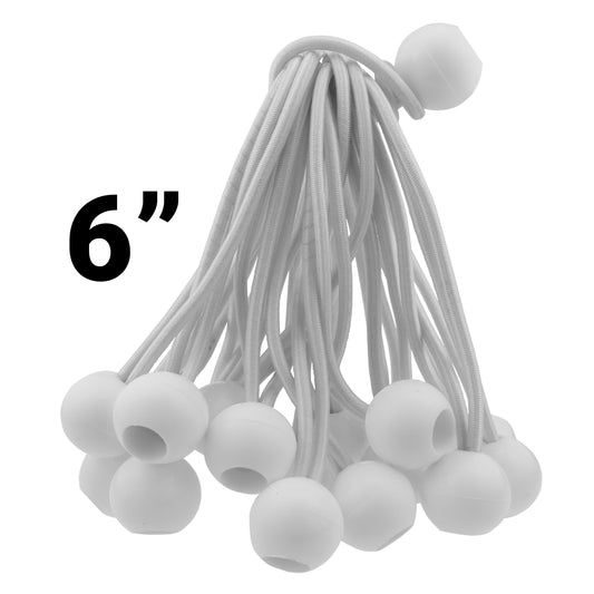 Clear XL-Grade Tarpaulin with 20 x 6" Bungee Balls (White)