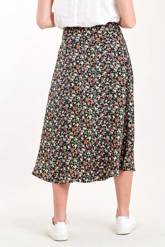 Barney Meadow Print Midi Skirt