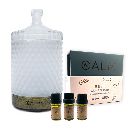 Aroma Diffuser with our Rest Calm Oil Set