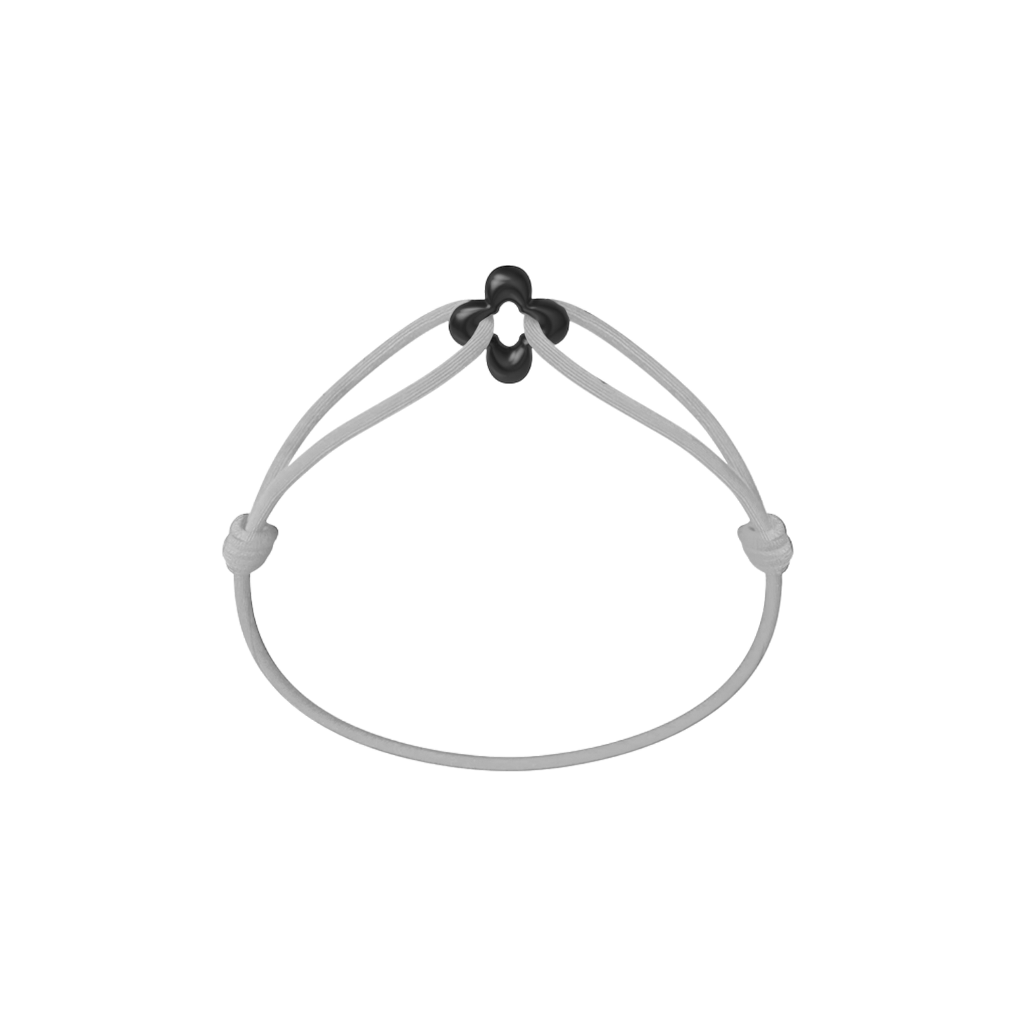 Mini Black Clover Cord Bracelet