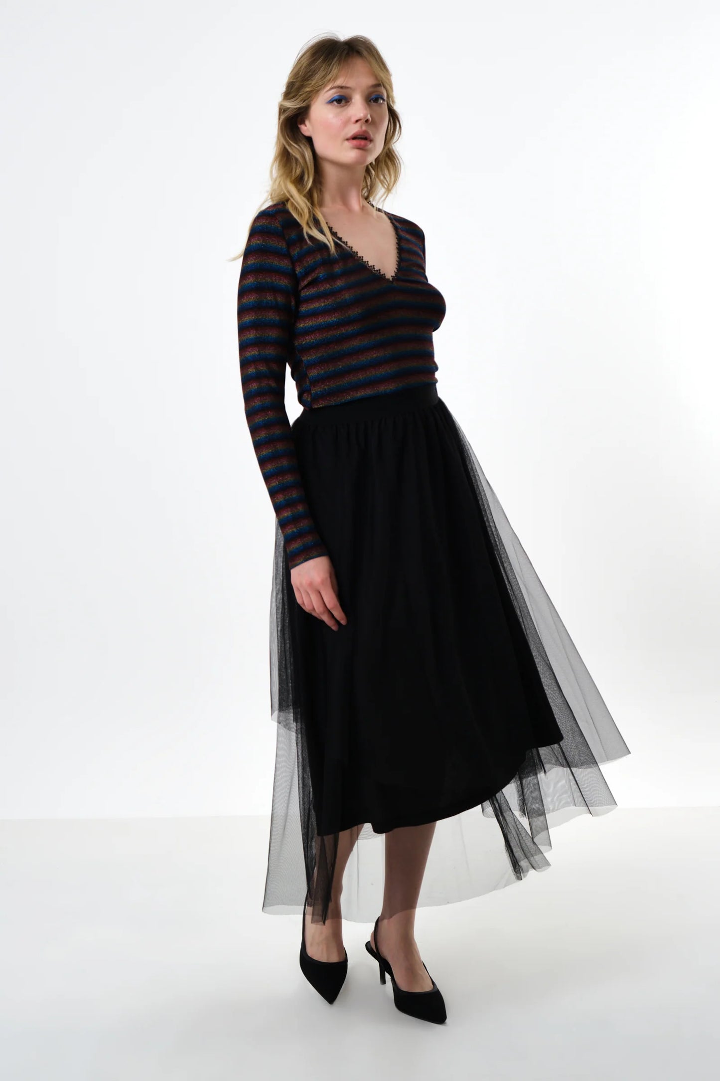 Bertin Tulle Midi Skirt