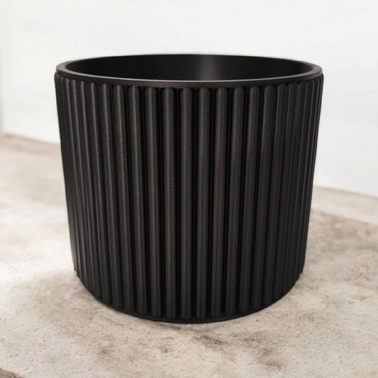 Modern Ribbed Bathroom Organiser - Elegant Storage Cup for Makeup & Office