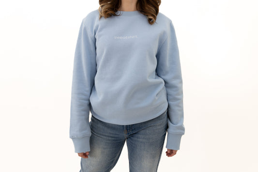 simple. sweatshirt. light-blue.