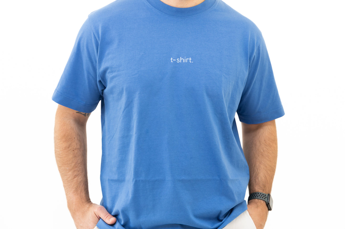 simple. t-shirt. mindful-blue.
