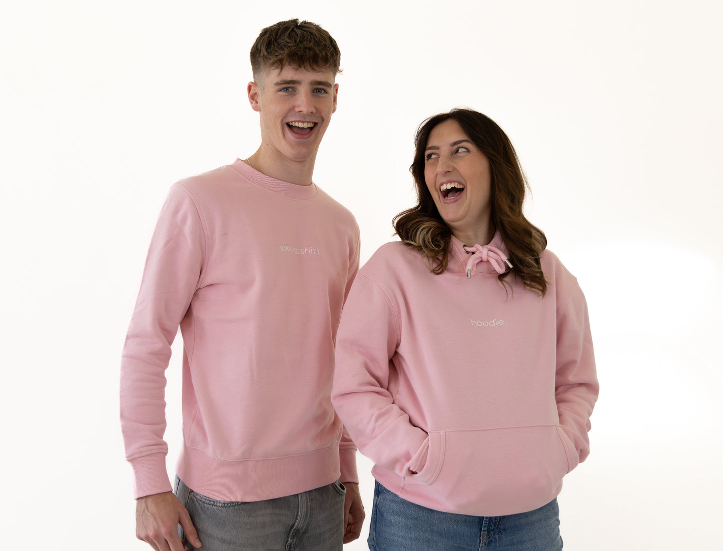 simple. sweatshirt. pink.