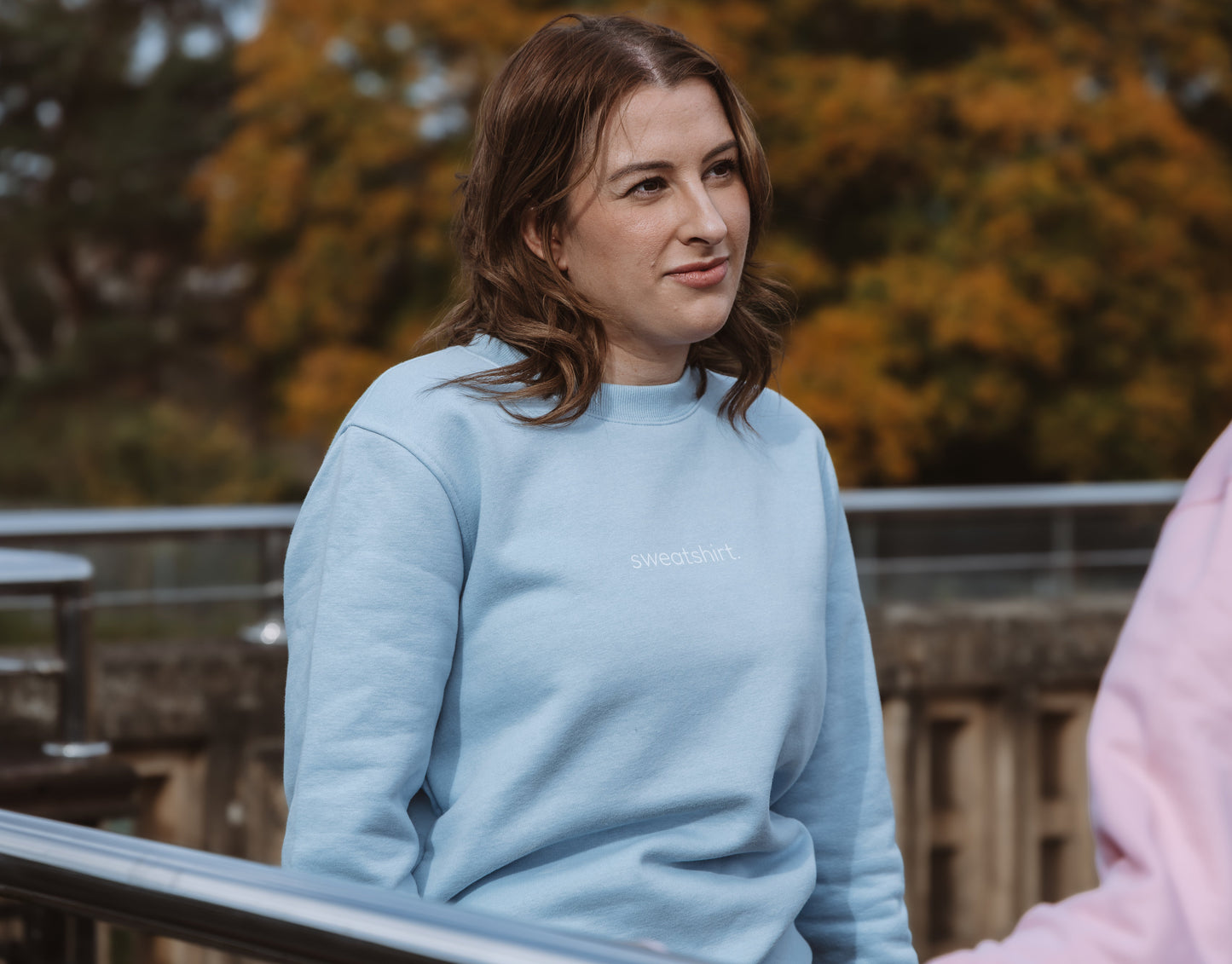 simple. sweatshirt. light-blue.