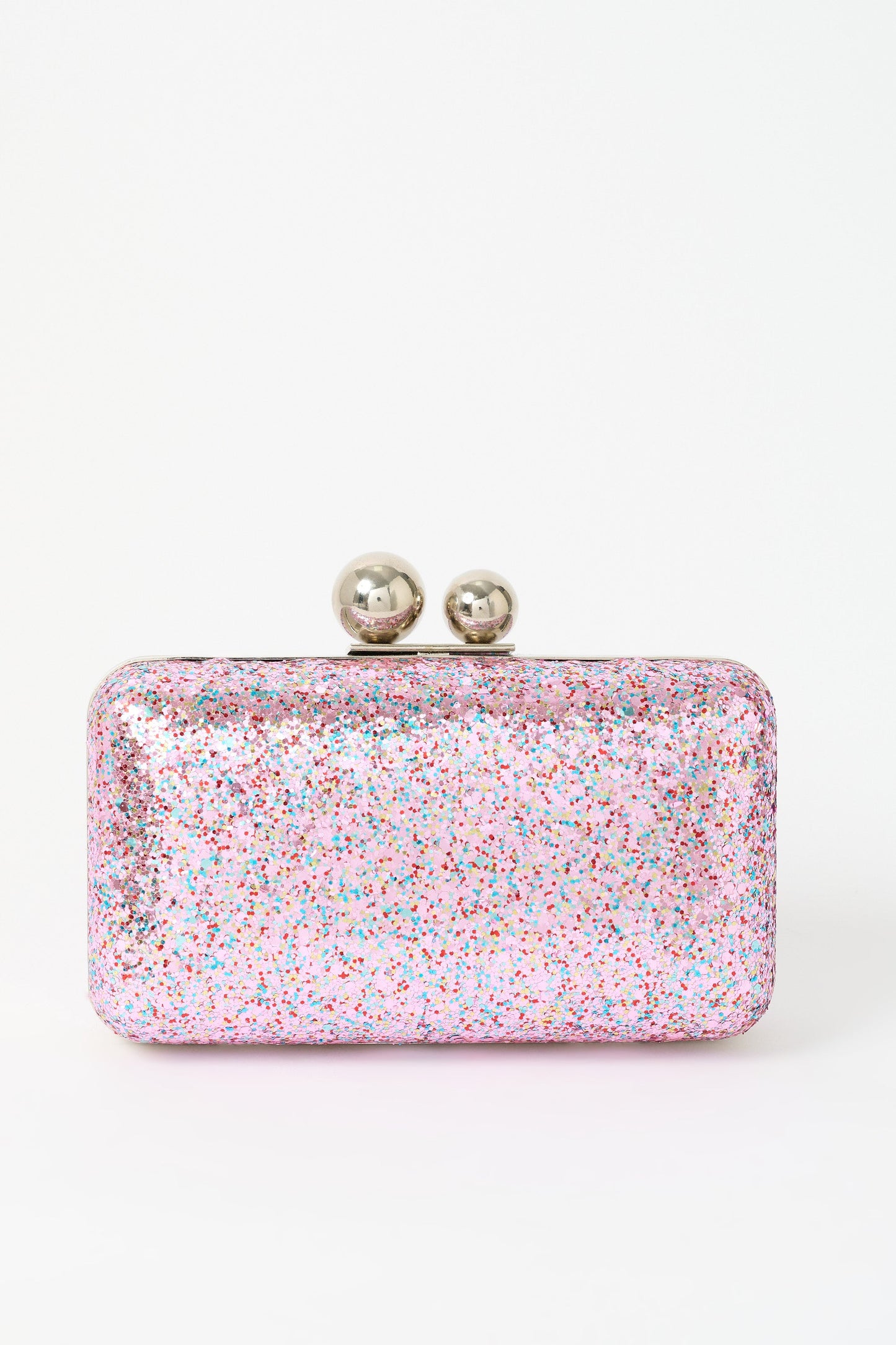 Bubble Pink Gilitter Clutch