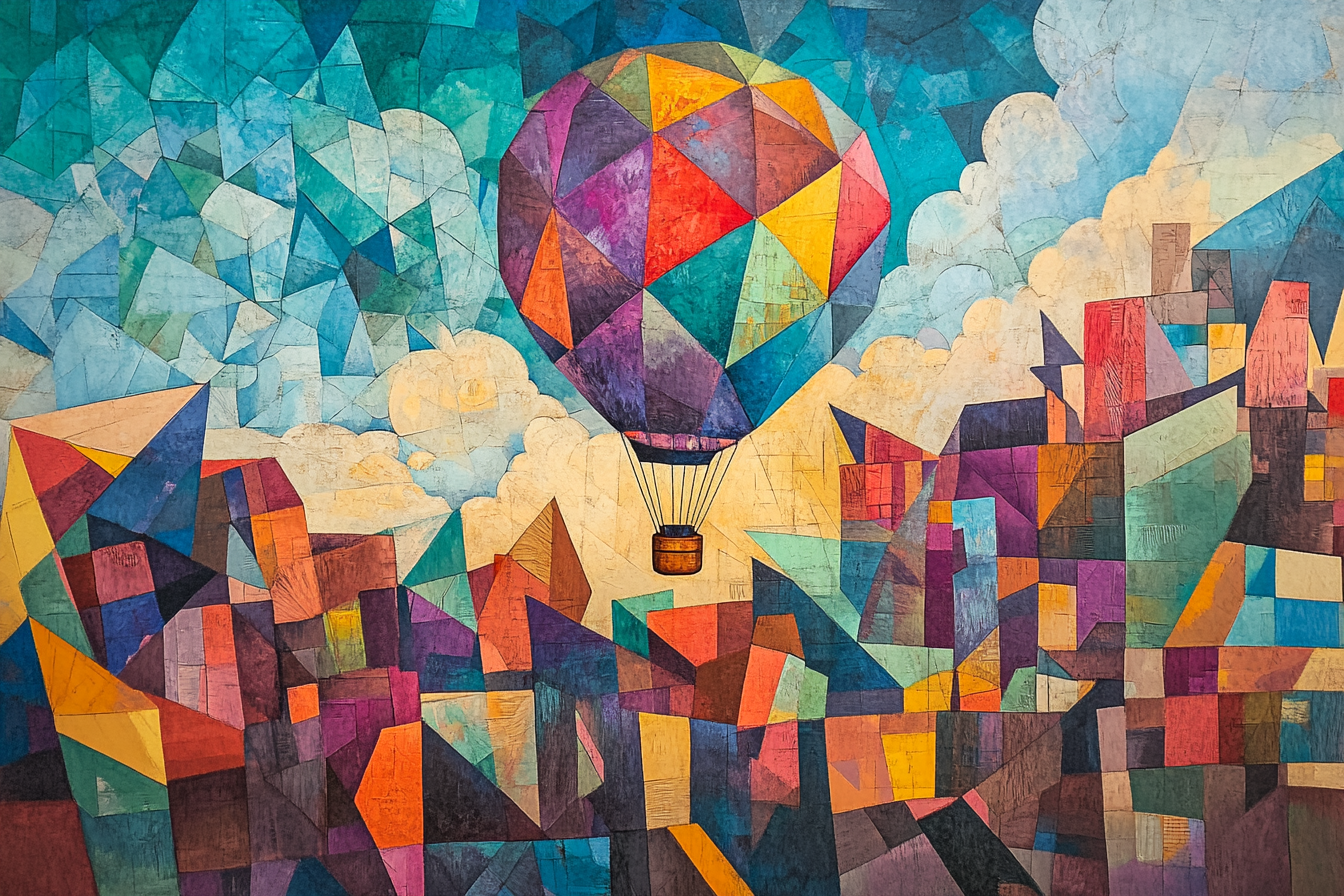 Balloon Over Geometric Blanket