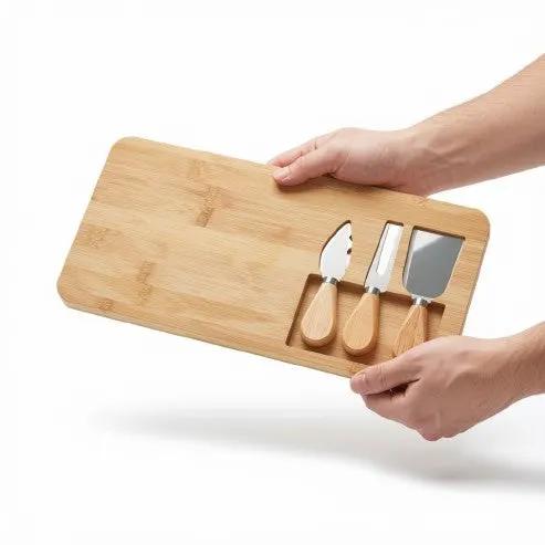 Bamboo Cheese Board Set