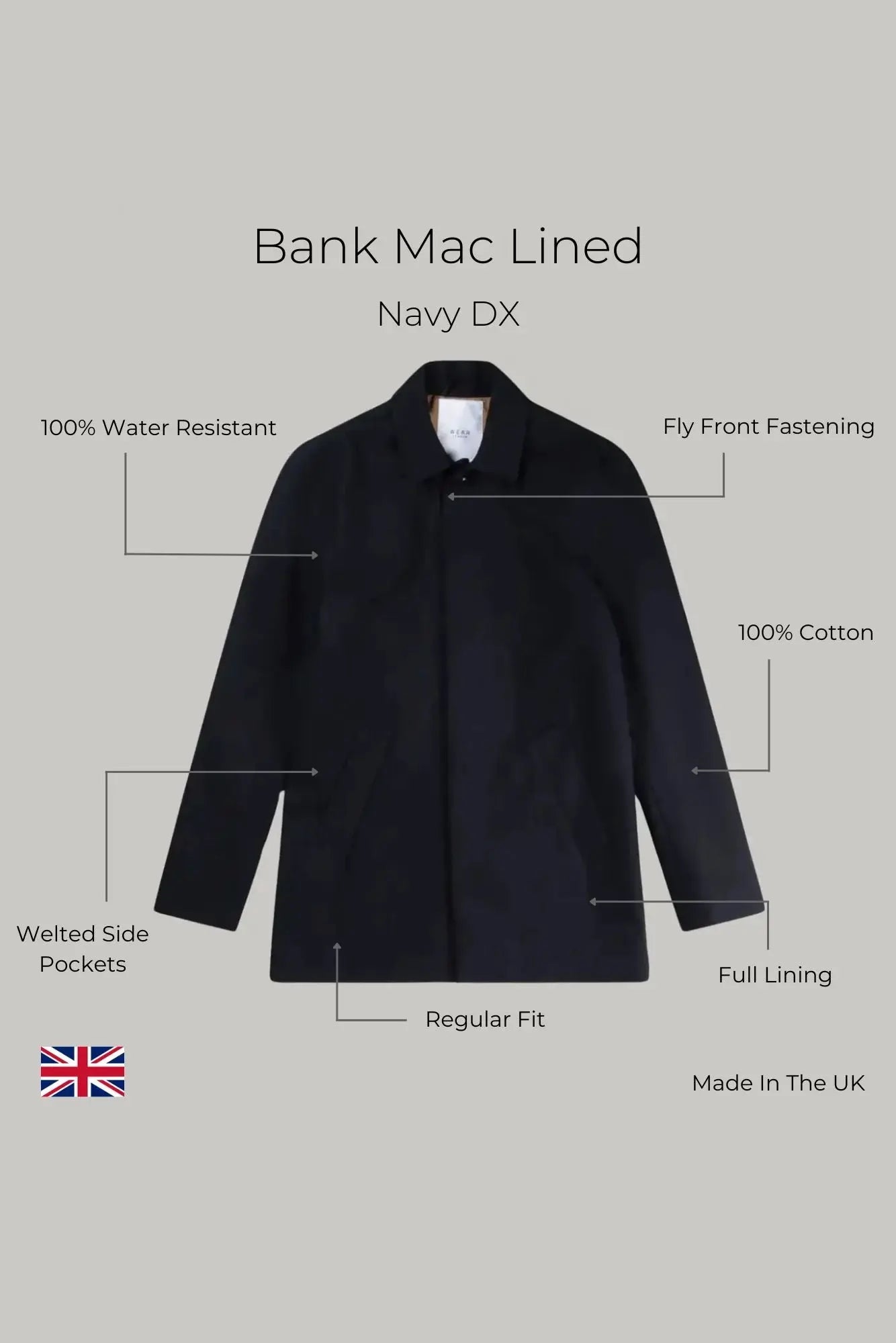 Bank Short Mac Lined - Navy Dx