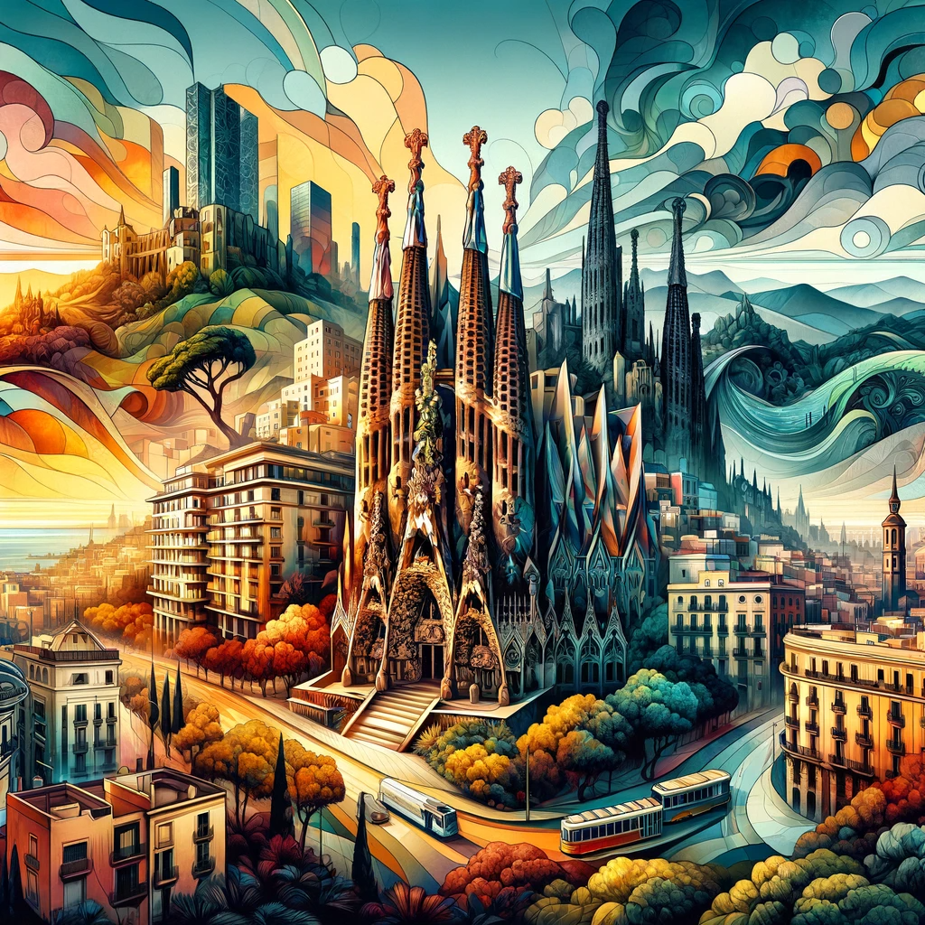 Barcelona Dreamscape Canvas