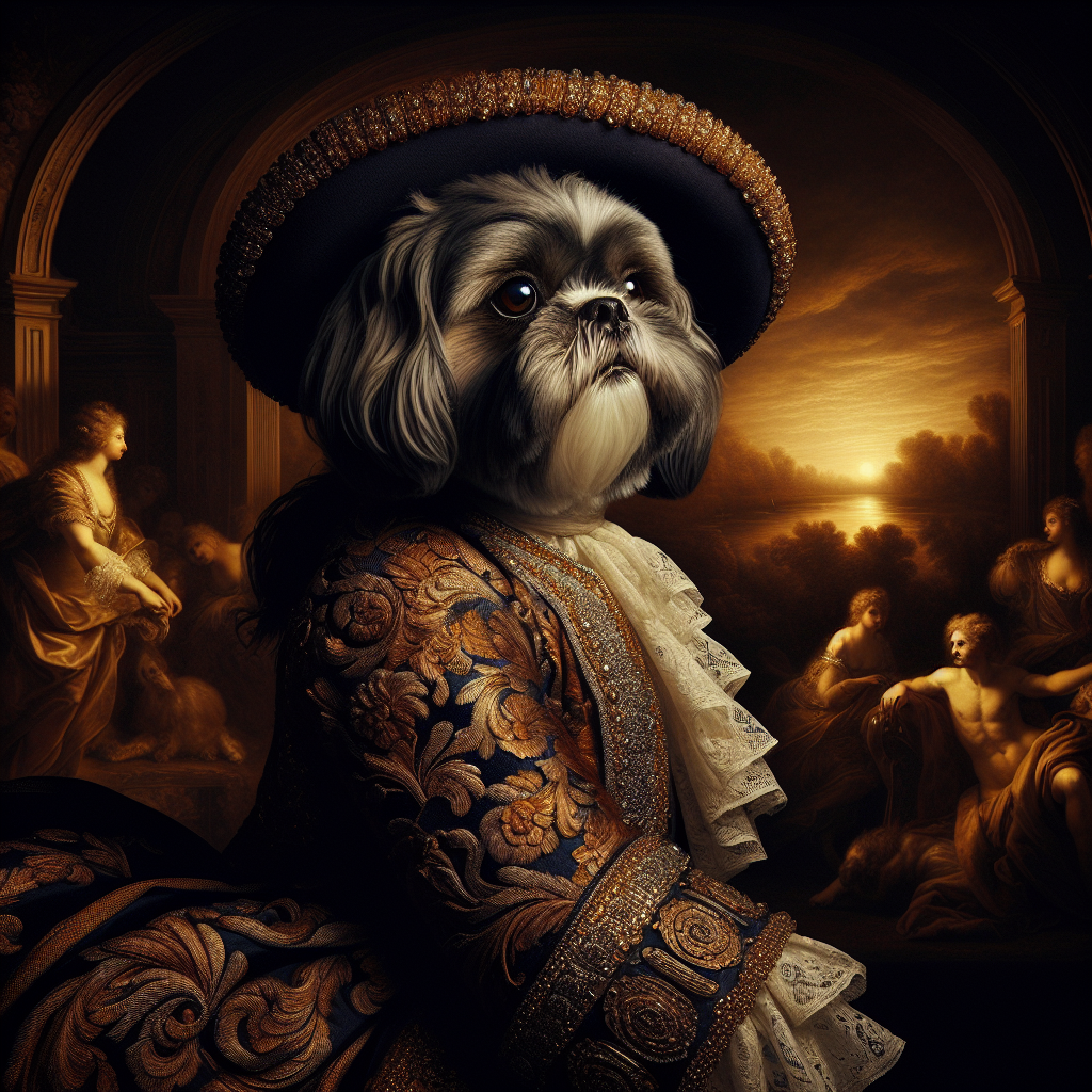 Baroque Shih Tzu Majesty Canvas