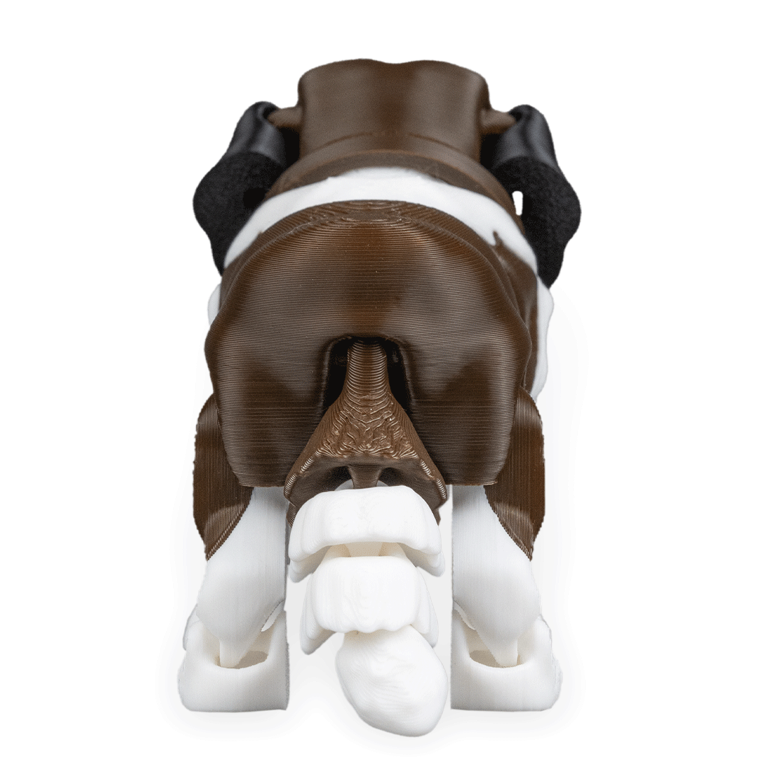 Bernie the St. Bernard – 3D Printed Dog Figurine | Optional Doghouse Set | Waggle Tails – Second Bark Collection