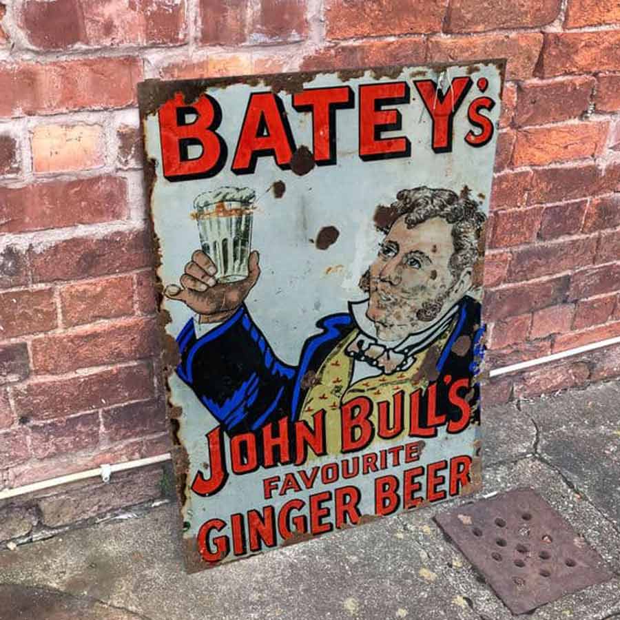 Batey's Ginger Beer Metal Advertising Sign
