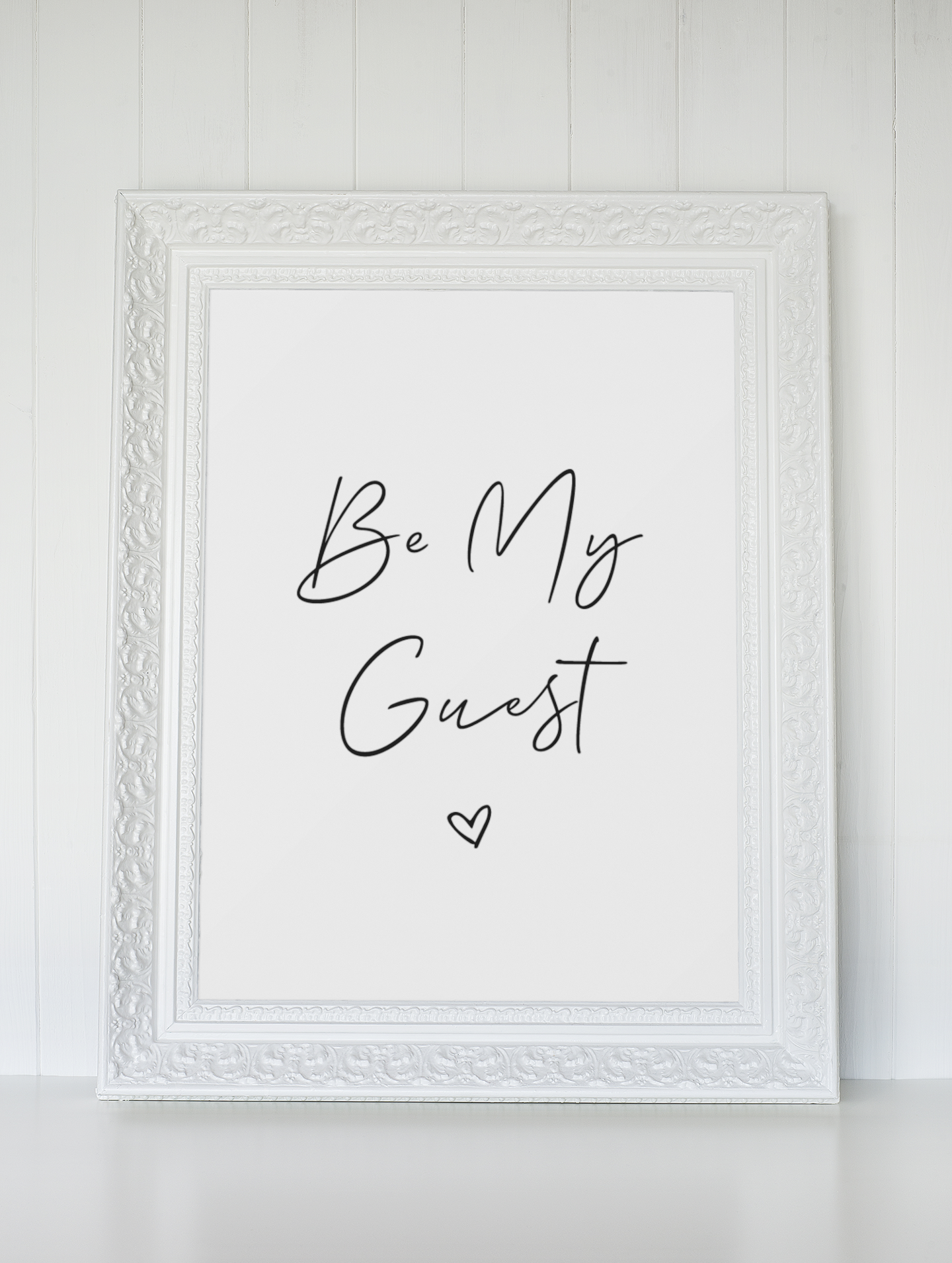 Be My Guest Heart Bedroom Guest Room Wall Decor Print
