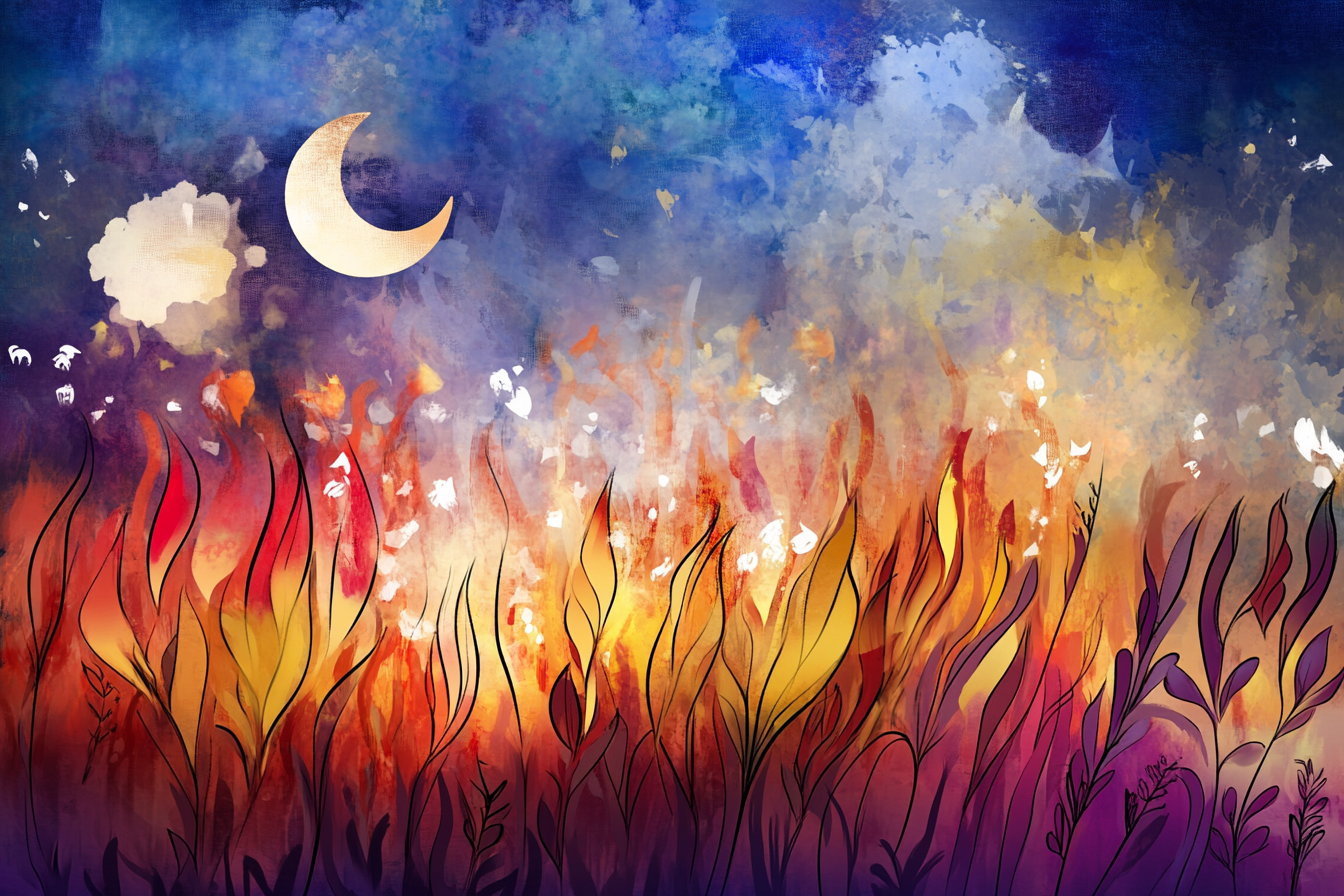 Bealtaine Fire Dance Canvas