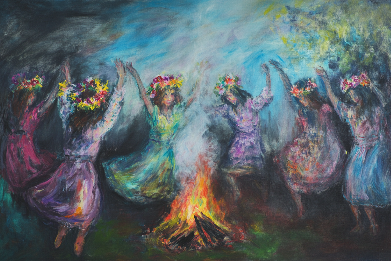 Bealtaine's Joyful Dance Canvas