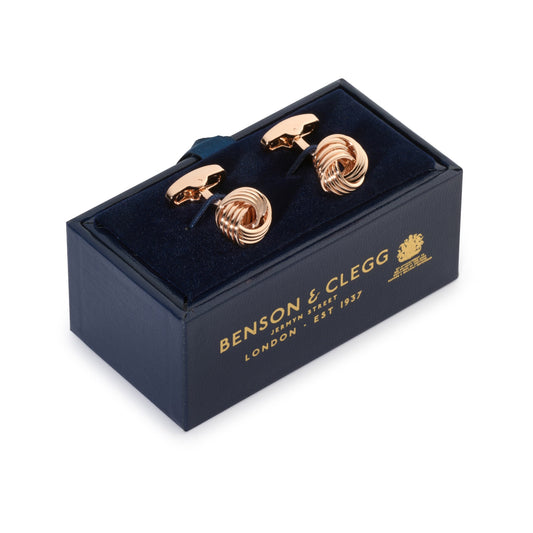 Knot Cufflinks In Rose Gold