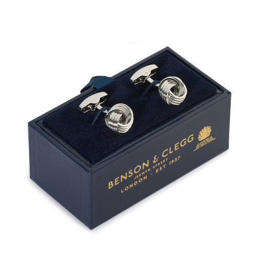 Knot Cufflinks In Gunmetal