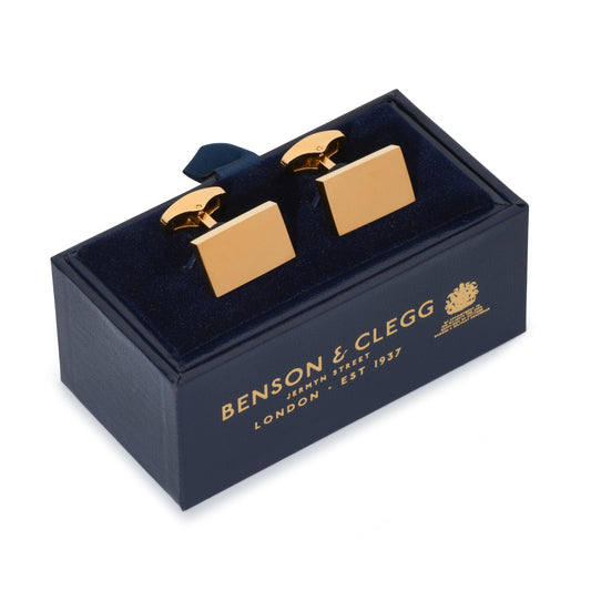 Rectangular Cufflinks In Gold