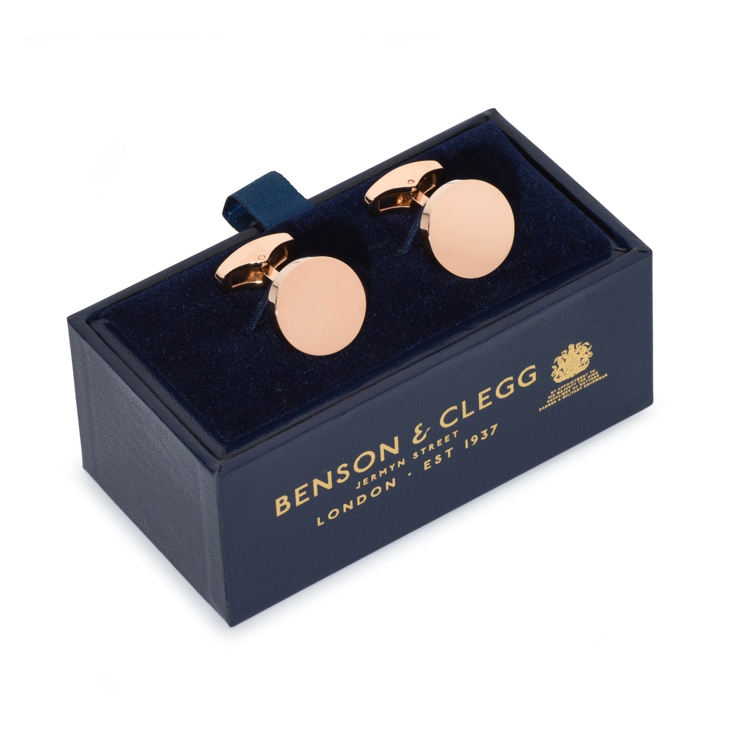 Round Cufflinks In Rose Gold