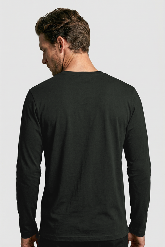 Bevis Long Sleeve Cotton T-shirt - Chocolate