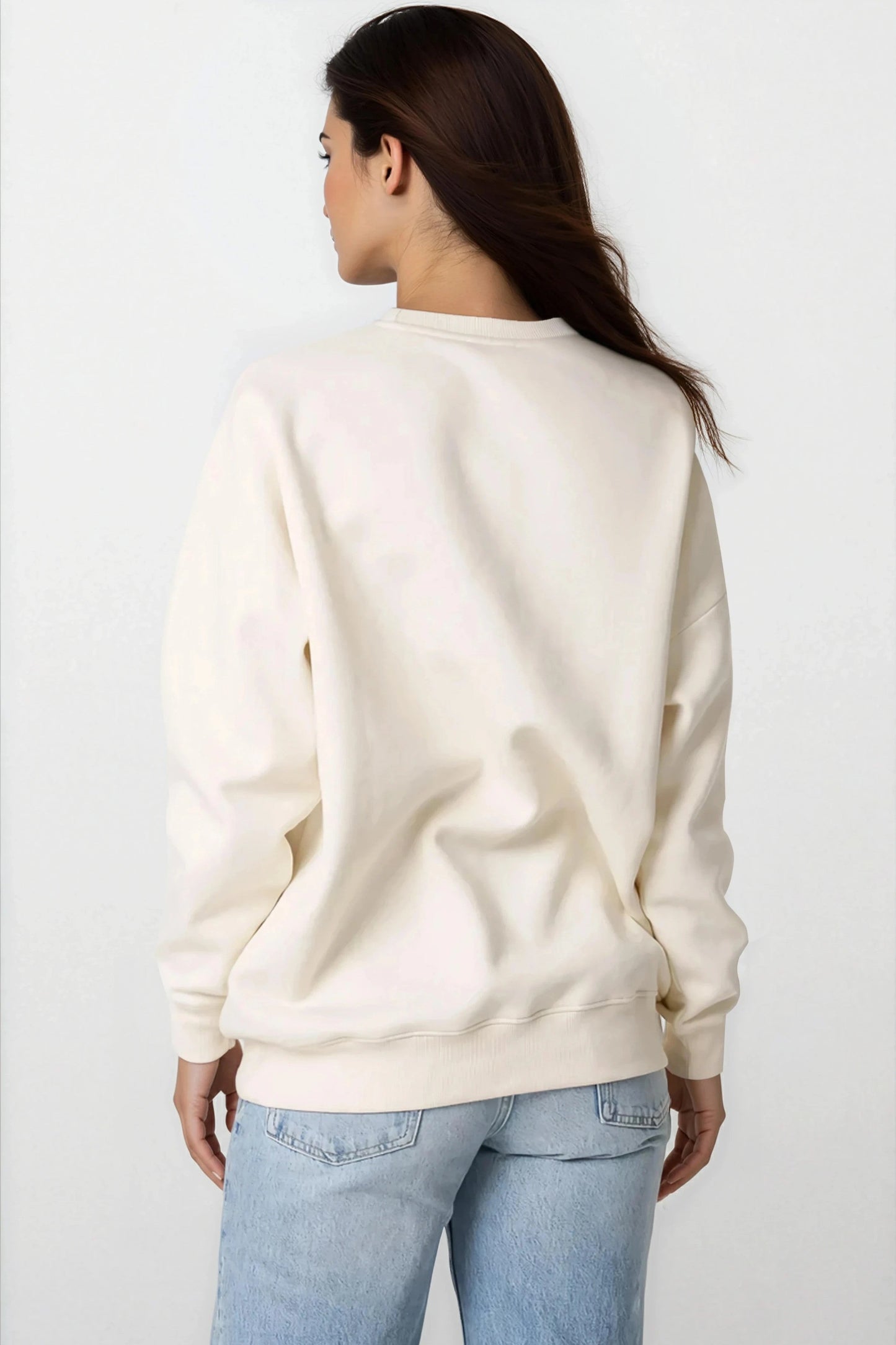 Light Beige French Bulldog Embroidered Sweatshirt