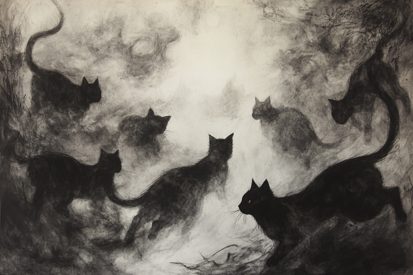 Black Cats Canvas
