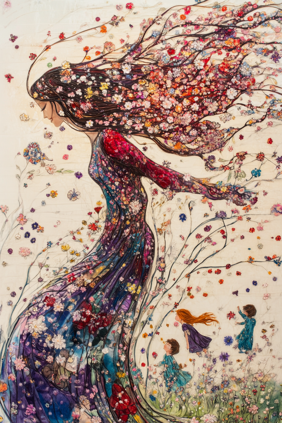 Blossoming Mother Canvas