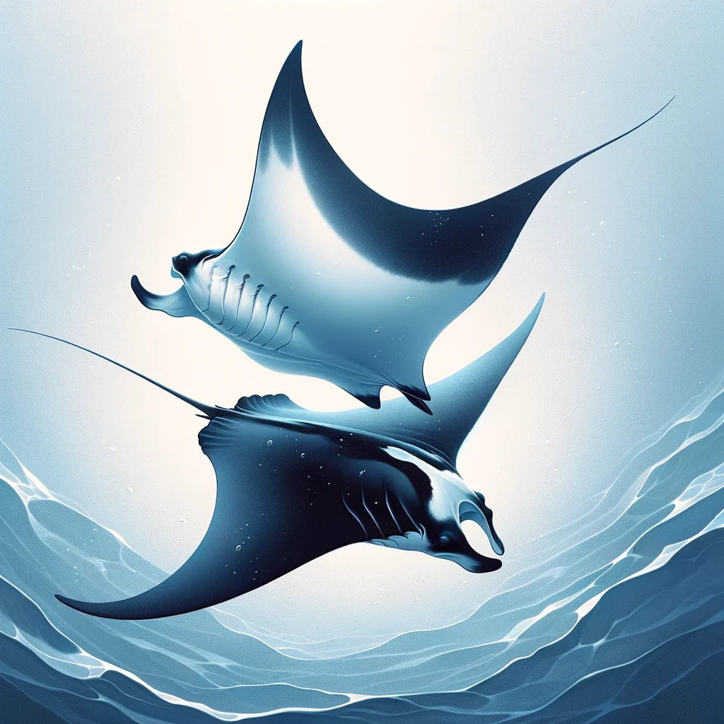Blue Manta Ballet Canvas
