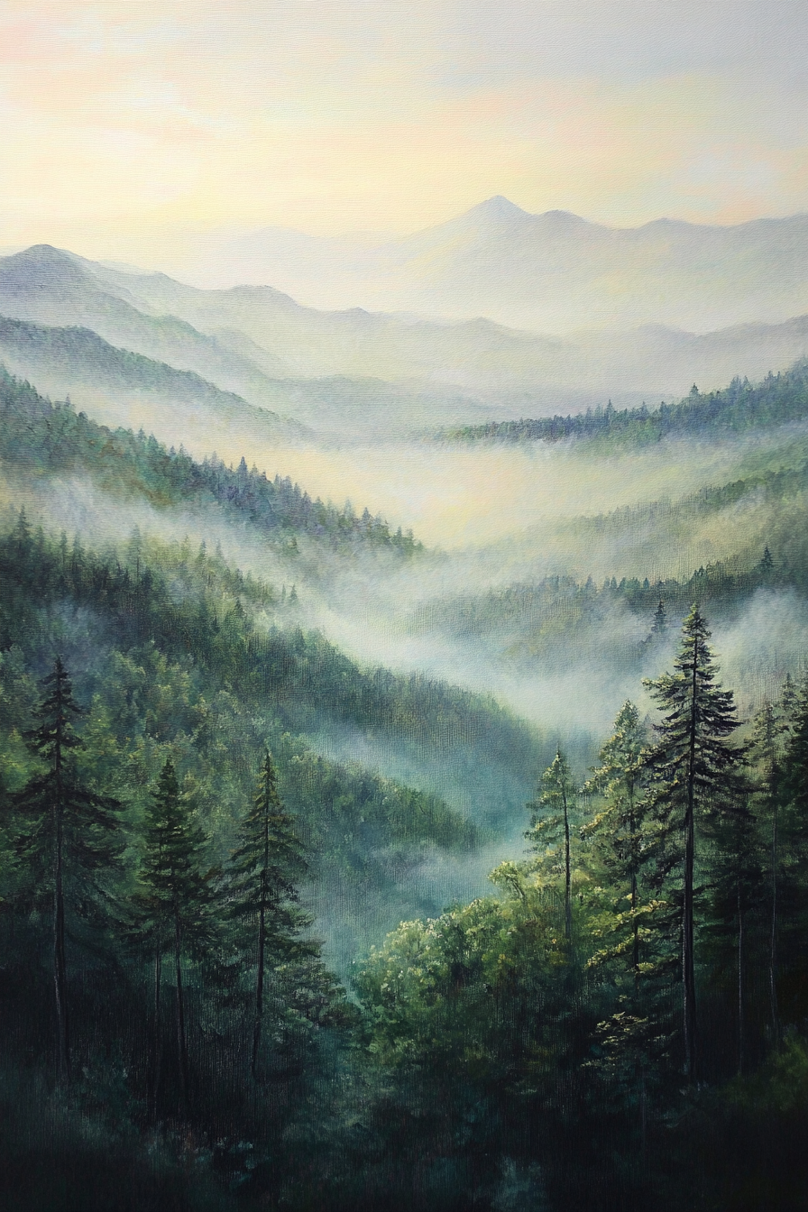 Blue Ridge Misty Canvas