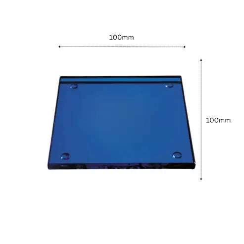 Blue Glass Square Coaster - 10cm